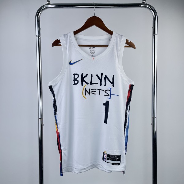 Brooklyn Nets City Edition White  #1 BRIDGES 1:1 Quality NBA  Season Jerseys 2023
