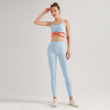 yoga clothes  Bleached Strap Hidden Blue/George Blue Strap Set