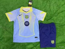 Barcelona Special Edition Blue kids  1:1 Quality Soccer Jersey  25-26