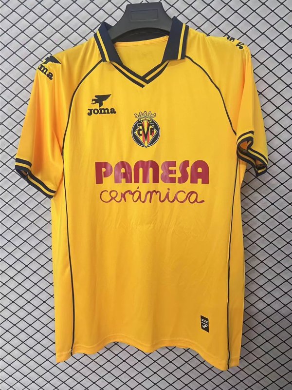 REtro Villarreal  Home Fans 1:1 Quality Soccer Jersey   25-26