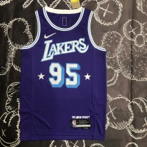 Los Angeles Lakers City Edition Purple #95 TOSCANO 1:1 Quality NBA Season Jerseys 2022