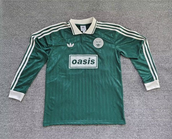 Adidas Clover Long Sleeve T-shirt  Green Fans 1:1 Quality Soccer Jersey  25-26
