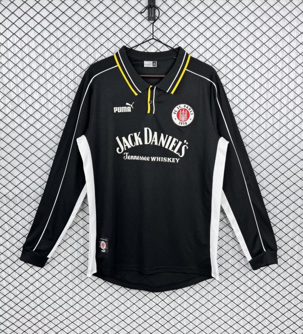Retro St. Pauli  Away  Long Sleeve  Fans 1:1 Quality Soccer Jersey 1999-2000