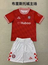 Bristol City home kids 1:1 Quality Soccer Jersey  24-25