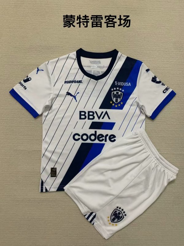 Monterrey  Away  kids  1:1 Quality Soccer Jersey   23-24