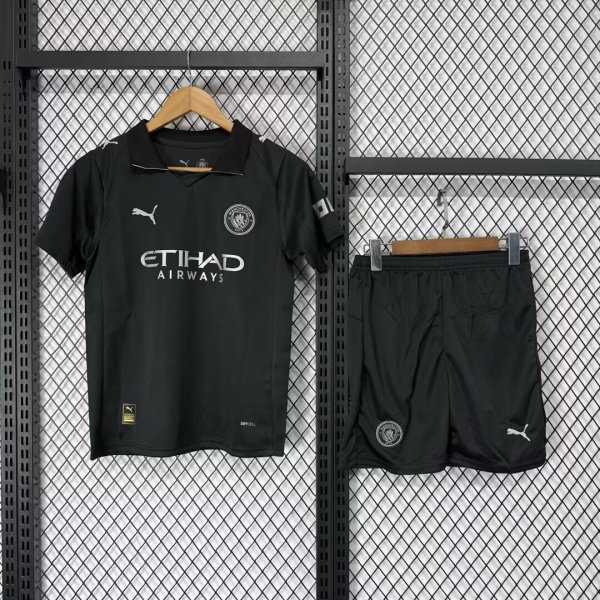 Manchester City Third Away  With Pants Sets  fans 1:1 Quality Soccer Jersey   25-26