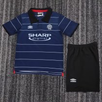 Retro Manchester United Away Kids 1:1 Quality Soccer Jersey  1999-2000