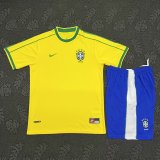 Retro Brazil Home   Kits Suit   1:1 Quality Soccer Jersey 1998