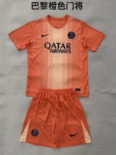 PSG Paris  Goalkeeper Orange Fans  1:1 Quality Soccer Jersey  25-26  (Kids and Man)