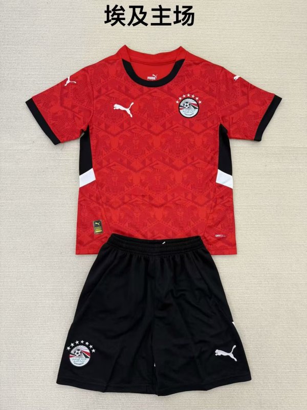 Egypt home fans 1:1 Quality Soccer Jersey   have kids  (16-2XL)   24-25