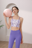 yoga clothes  Musical note printing purple set