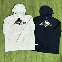 Arsenal Windbreaker  Interchange Jacket Black  White 1:1 Quality Soccer Jersey  25-26