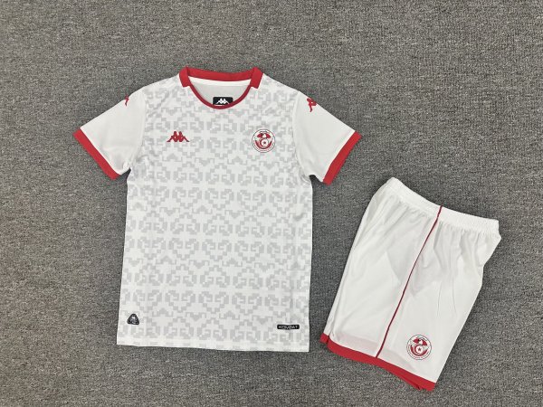 Tunisia  Away Kids 1:1 Quality Soccer Jersey   26-27 （2026）