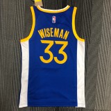 Golden State Warriors Blue V-Neck #33 WISEMAN 1:1 Quality NBA Season Jerseys 75 Year