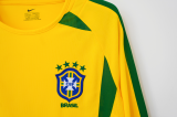 Retro Brazil Home long 1:1 Quality Soccer Jersey  2002