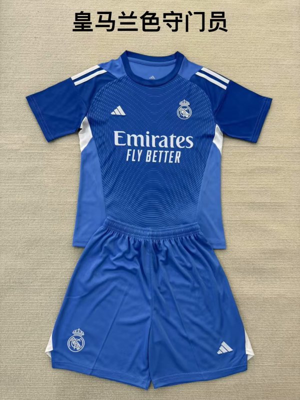 Real Madrid  goalkeeper  kids 1:1 Quality Soccer Jersey 25-26 (kids and man kits )