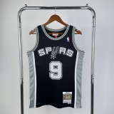 San Antonio Spurs Retro Black #9 PARKER 1:1 Quality NBA  Season Jerseys 2002-2003