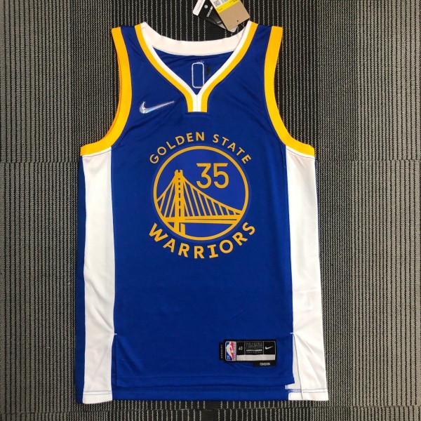 Golden State Warriors Blue V-Neck #35 DURANT 1:1 Quality NBA Season Jerseys 75 Year