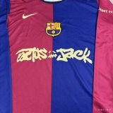 Barcelona Home Long   Travis Scott Co branded Version Special Edition Fans 1:1 Quality Soccer Jersey 25-26