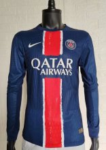 PSG Paris Home  champion  Final    Long Sleeve  Player 1:1 Quality Soccer Jersey   24-25