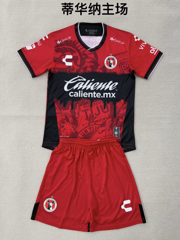 Tijuana Home Fans   (kids and man ) 1:1 Quality Soccer Jersey  25-26
