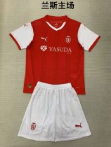Stade de Reims home Kids  1:1 Quality Soccer Jersey   24-25