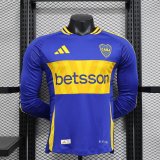 Boca Juniors home Long sleeves Player  1:1 Quality Soccer Jersey   24-25
