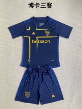 Boca Juniors fourth away kids 1:1 Quality Soccer Jersey  24-25