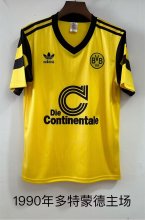 Retro Dortmund Home  Yellow 1:1 Quality Soccer Jersey  1990