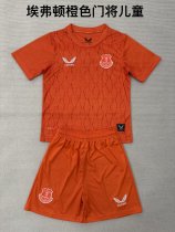 Everton Goalkeeper Orange  Kids 1:1 Quality Soccer Jersey 25-26