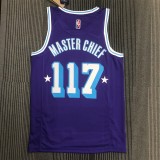 Los Angeles Lakers 75 Year Pruple #117 MASTER CHIEF 1:1 Quality NBA Season Jerseys