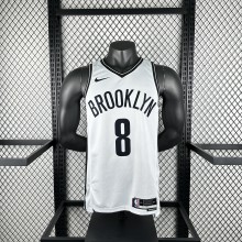 Brooklyn Nets  White #8 CUI 1:1 Quality NBA  Season Jerseys 2023