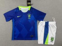 Brazil Away  Kids 1:1 Quality Soccer Jersey 25-26