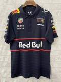 F1 Red Bull  polo  blue Short Sleeve Racing Suit 2025