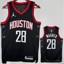 Rockets WAGNER #28 Black NBA Jerseys Hot Pressed 24-25
