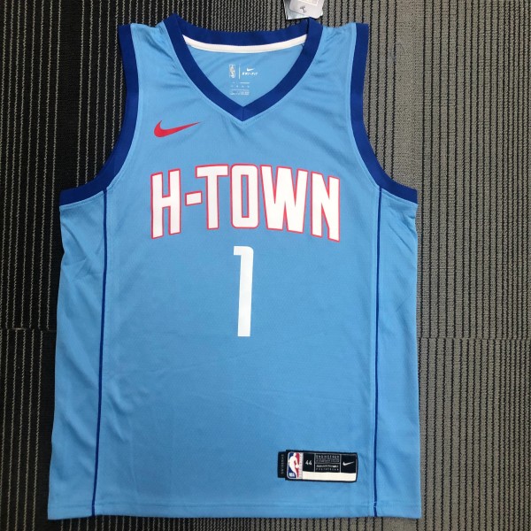 Houston Rockets City Edition  Blue #1 MCGRADY 1:1 Quality NBA  Season Jerseys 2021