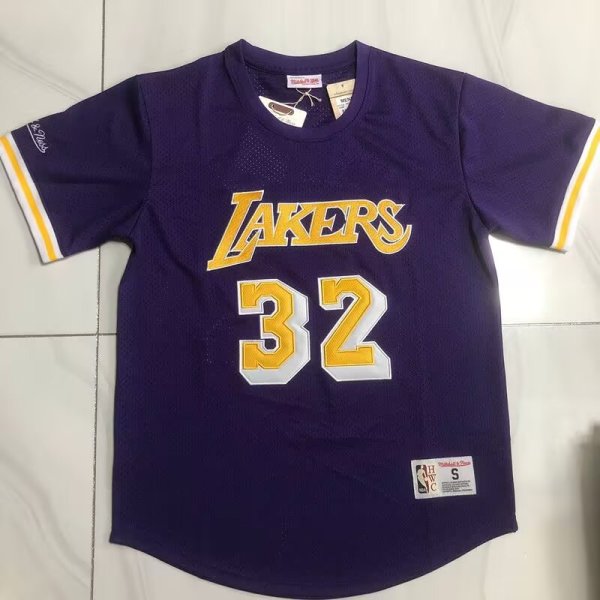 Los Angeles Lakers  Purple #32 JOHNSON  1:1 Quality NBA Jerseys