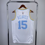 Retro Los Angeles Lakers White  #15  REAVES   1:1 Quality NBA Season Jerseys  2023