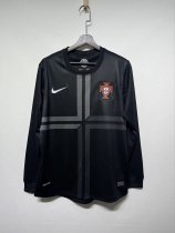 Retro Portugal Away Long Black  1:1 Quality Soccer Jersey  2012
