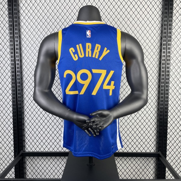 Golden State Warriors  V-neck blue #2974 CURRY 1:1 Quality NBA Season Jerseys 2023