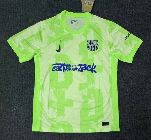 Barcelona Third Away  Travis Scott Co branded version Special Edition fans  1:1 Quality Soccer Jersey  25-26