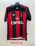 Retro AC Milan home Fans 1:1 Quality Soccer Jersey    2000-2002
