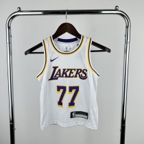Los Angeles Lakers kids  white #77 DBNCIC NBA Jerseys  2023