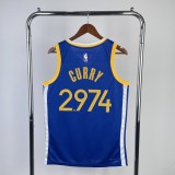 Golden State Warriors  V-neck blue #2974 CURRY 1:1 Quality NBA Season Jerseys 2023