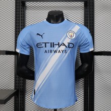 Manchester City home Player  1:1 Quality Soccer Jersey   25-26
