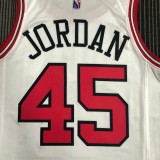 Chicago Bulls White #45  JORDAN 1:1 Quality NBA  Season Jerseys  75 Year