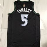 Minnesota Timberwolves  Embroidery Black Retro  #5 EDWARDS NBA Jerseys  2026