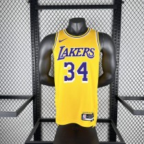Los Angeles Lakers Yellow  #34 O'NEAL  1:1 Quality NBA Season Jerseys