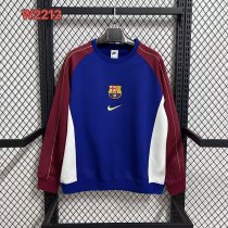 Barcelona Hoodie Blue Jacket  Tracksuit  1:1 Quality Soccer Jersey  25-26