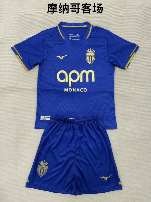 Monaco Away  (kids and man ) 1:1 Quality Soccer Jersey  25-26
